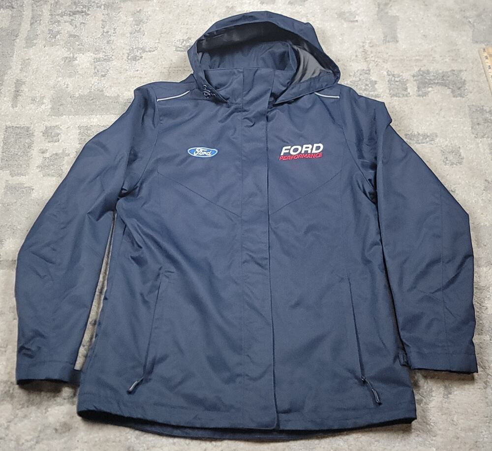 NWOT Core 365 Women's Ford Logo Blue Water Resistant Conv Hoddie Jacket Sz S/P